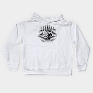 LAB Black Heptagon Geom Kids Hoodie